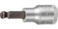 Embout de vissage 1/2" pour vis 6 pans, avec tête sphérique, n° IN 19 K
