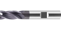 Fraise à queue, carbure monobloc, longue, 30°, AlTiN+, Z4