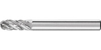 Fraise sur tige en carbure, denture STEEL, forme cylindrique à bout arrondi WRC