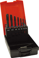 Jeu de tarauds machines pour trous débouchants, traités à la vapeur, 7 pcs.