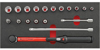 Module d'outillage Clés dynamométrique 3/8&#34;, 19 pièces, module 1/3