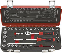 Coffret de douilles 1/4", 36 pièces