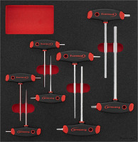 Module d'outillage Clés six pans à poignée en T, 8 pièces, module 2/3