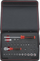 Coffret de douilles 1/4", 31 pièces, dans un sac en nylon