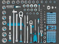 Module d'outillage clé à douille 1/4&#34;, 3/8&#34; et 1/2&#34;, 122 pièces, module 3/3