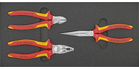 Module d'outillage Pinces VDE, 3 pièces, module 1/3, Knipex