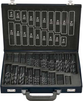 Jeu de forets hélicoïdaux, DIN 338, HSS laminé, 170 pcs.