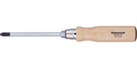 Tournevis cruciforme PZ, avec manche en bois