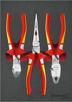 Module d'outillage Pinces VDE, 3 pièces, module 2/9