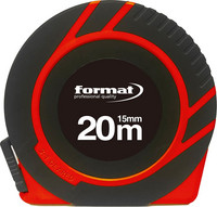 Mètre-ruban à boîtier en acier feuillard à ressorts à revêtement polyamide, FORMAT