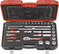 Coffret de douilles 1/4" et 1/2”, 55 pièces