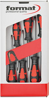 Jeu de tournevis plats/cruciformes PZ, avec lame 6 pans