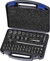 Coffret de douilles à choc 1/4", 46 pièces