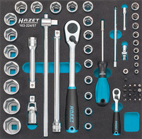 Module d'outillage Douilles 1/4&#34; et 1/2&#34;, 57 pièces, module 3/3