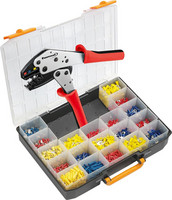 Coffret de sertissage pour cosses de câbles/connecteurs, 1851 pièces