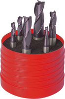 Jeu de fraises à queue, carbure monobloc, longues, queue HA/HB, TiAlN, Z3