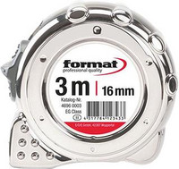 Mètre-ruban de poche, boîtier chromé