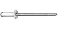 Rivet aveugle multiserrage, alu/acier, tête goutte de suif