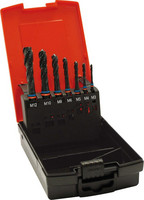 Jeu de tarauds machines pour trous borgnes, TANDEM, traités à la vapeur, 7 pcs.