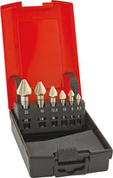 Jeu de fraises coniques 60°, à pas variable, queue cylindrique, DUO+