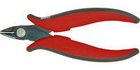 Pince coupante diagonale pour l'électronique, tête ronde, pointes coudées à 27°