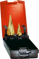 Jeu de forets perce-tôle, goujure hélicoïdale, TiN