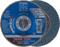 Disque à lamelles POLIFAN Z SG POWER STEELOX, Ø 115 mm, bombé