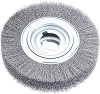 Brosse circulaire à ébavurer, acier, ondulé
