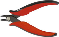Pince coupante diagonale pour l'électronique, à petite facette, tête ronde, pointes coudées à 27°