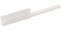 Brosse fine, poils en nylon, lisse, manche en plastique