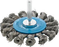 Brosse circulaire à emmanchement, acier, torsadé