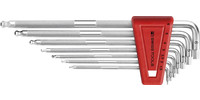 Jeu de clés mâles coudées, 6 pans, longues, tête sphérique, n° PB 3212 LH6