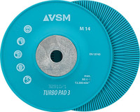 Plateau TURBO PAD 3 pour disques abrasifs en fibre
