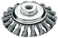 Brosse conique, acier, torsadé, 0,5 mm