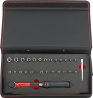 Coffret de clé dynamométrique 1/4", 27 pièces