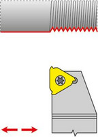 Porte-outils à fileter droite/gauche