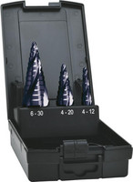 Jeu de forets étagés, goujure hélicoïdale 4 faces, TiAlN