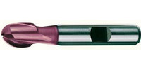 Fraise à bout hémisphérique, courte, TiAlN