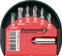 Jeu d’embouts plats et cruciformes, 7 pièces