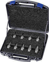 Coffret d’embouts de vissage à choc 1/2" pour vis 6 pans