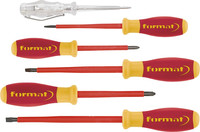 Jeu de tournevis VDE plats/cruciformes PH, avec contrôleur de phase