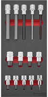Module d'outillage douille tournevis 1/2&#34; six pans creux, 14 pièces, module 1/3