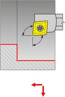 Barre d'alésage carbure monobloc ISO, 95°, E..-SCLCR/L