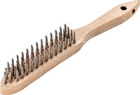 Brosse à main métallique, acier inoxydable V4A, lisse