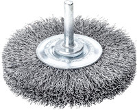 Brosse circulaire à emmanchement, acier, ondulé, 0,2–0,3 mm