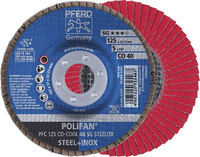 Disque à lamelles POLIFAN CO-COOL SG-STEELOX, Ø 125 mm, bombé