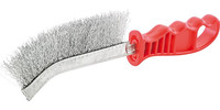 Brosse à main métallique, acier, ondulé