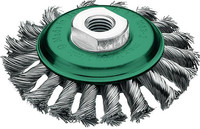 Brosse conique, acier inoxydable, torsadé, 0,5 mm
